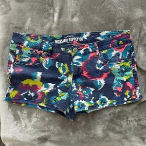 EUC Mossimo Supply Co Womens Utility Style Shorts Sz 13 Fit 6 Colorful Y2k
